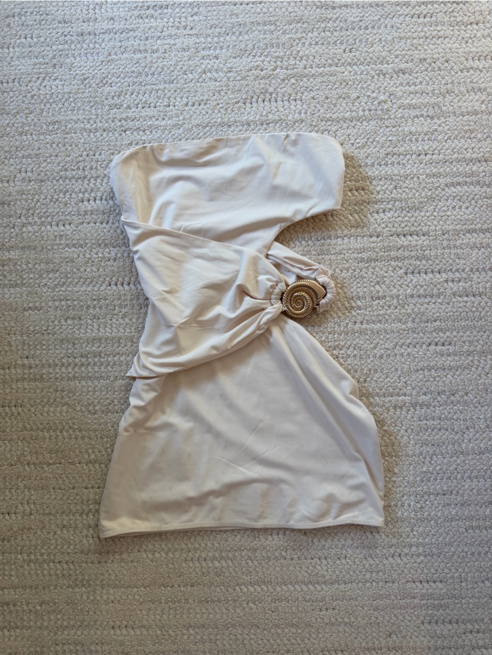 Peppermayo cream satin garment with blush pink nails
